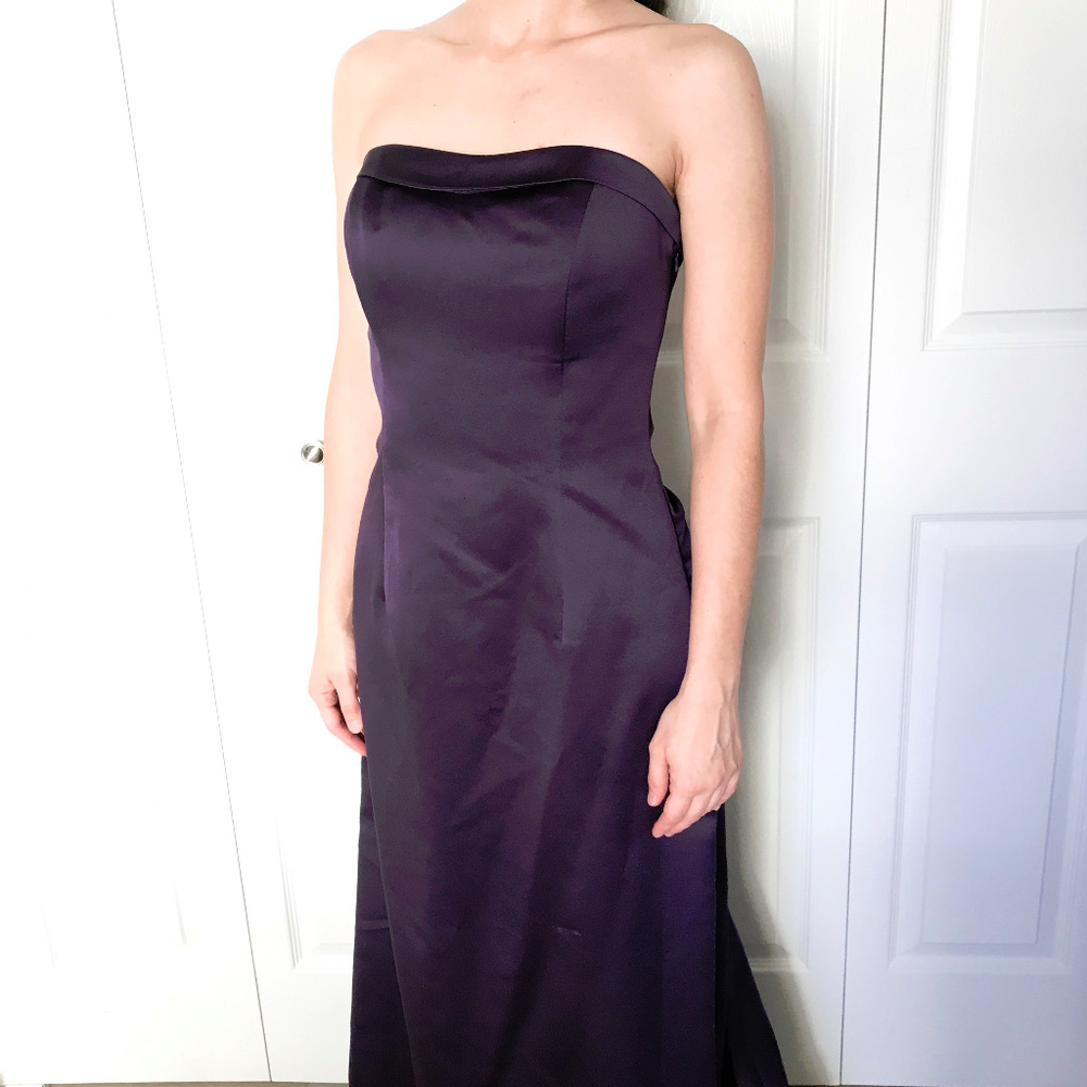 David’s Bridal Purple Floor Length Dress Size 6